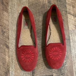 UGG Alloway Crimson Rasberry Ballet Flats Size 11